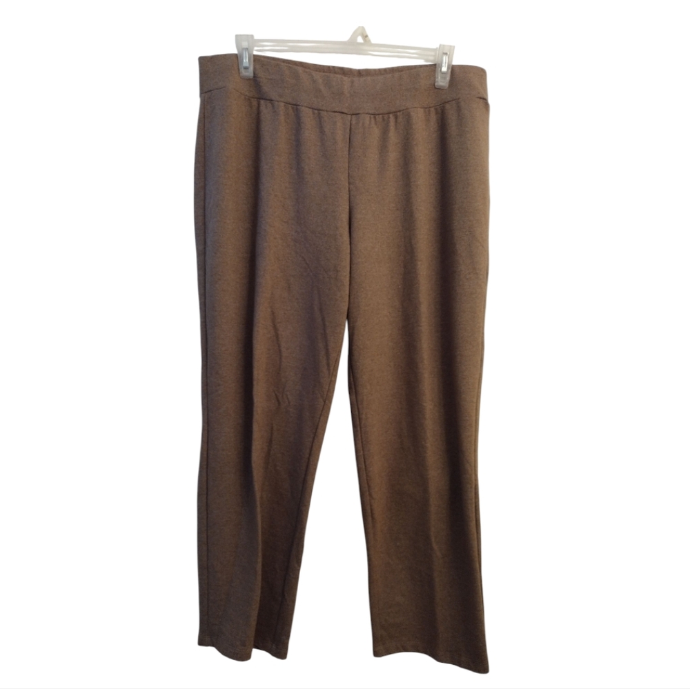 Ruby Rd Brown Marled Cozy Women's Pants XL Petite 36 X 28